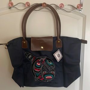 NWT Golden Top Northwest Indigenous Art packable tote
